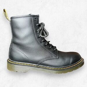 Dr Martens Air Cushion Sole 1460Y‎ US M5 L6 Black Leather Combat Boots